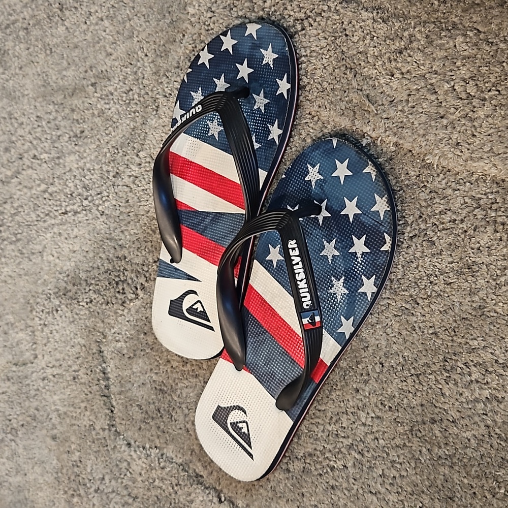 Quicksilver Flip Flop Sandals 4th of July